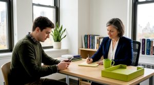 Consultation in psychiatrist’s office North Dallas