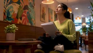 Patient preparing for psychiatric appointment