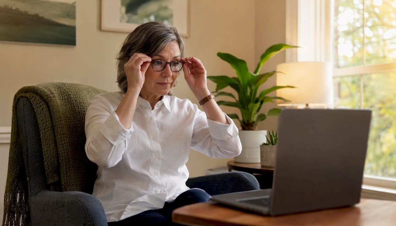 Adult preparing for telepsychiatry call