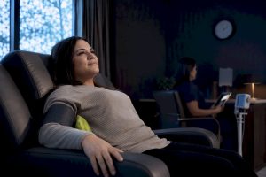 Patient resting during supervised REMS monitoring