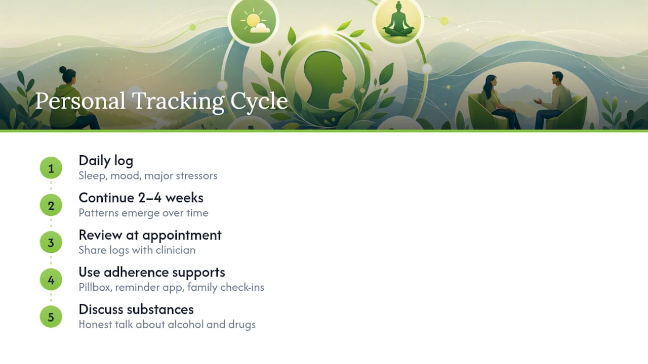 Two-to-four-week mood tracking cycle