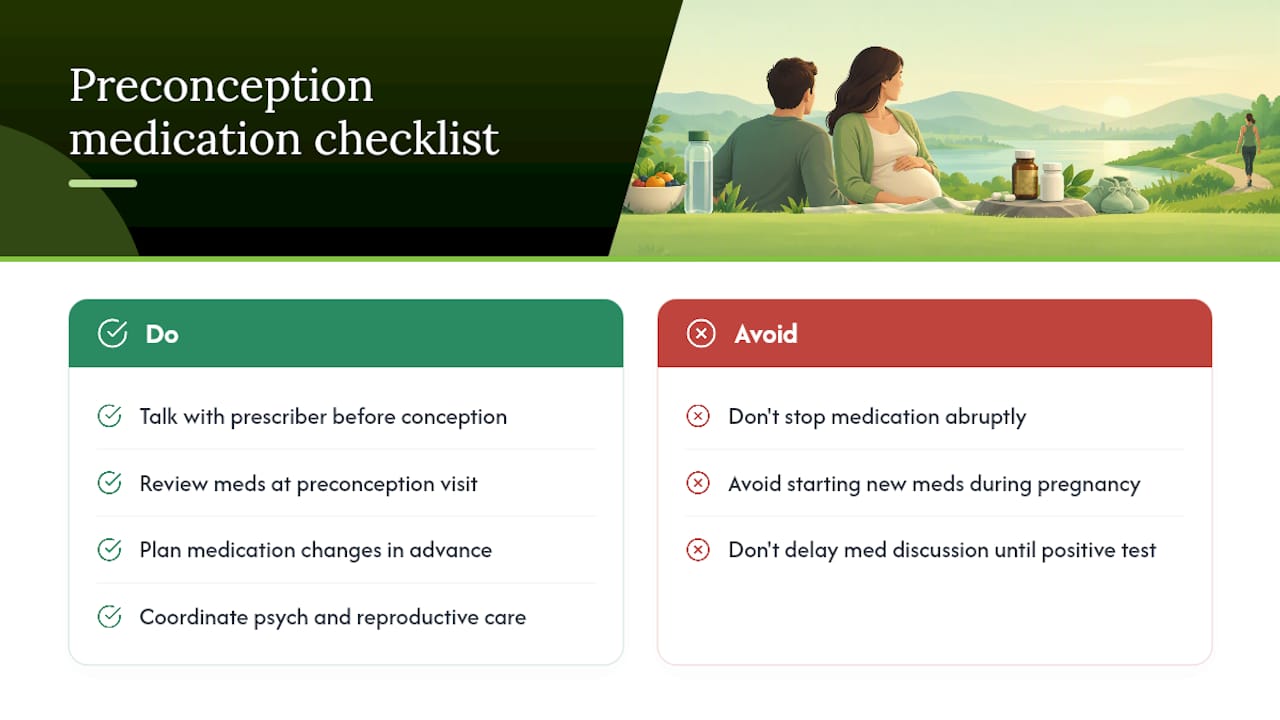 Can Anxiety Medications Affect Fertility or Conception Planning? — overview diagram