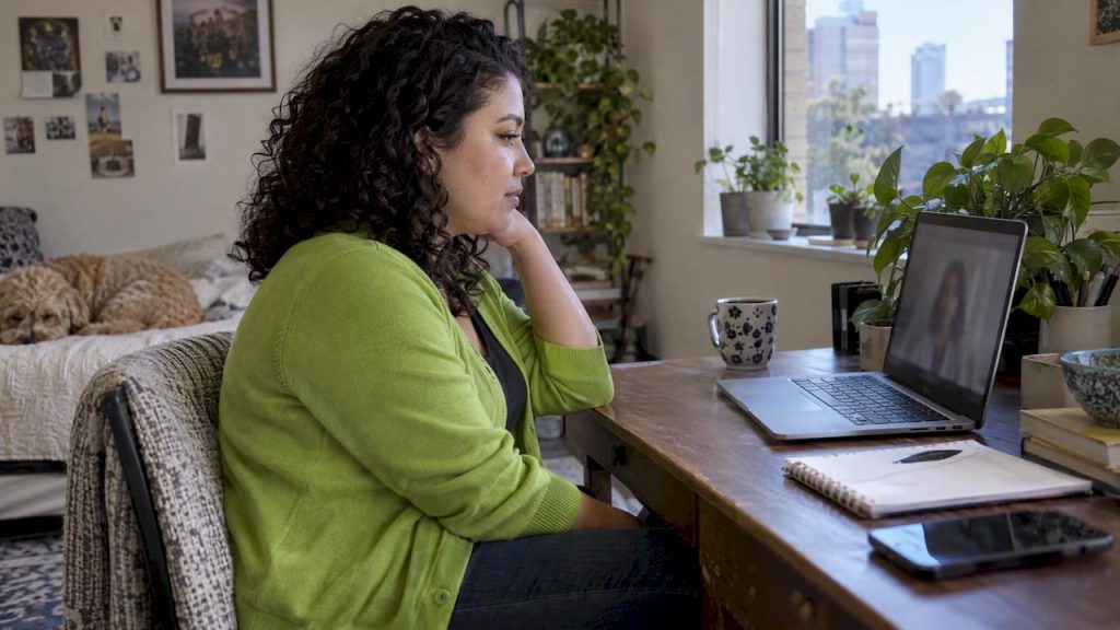 Patient attending an ADHD telehealth consultation