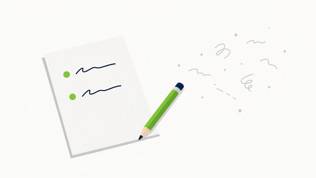 Two written goals as a memory aid