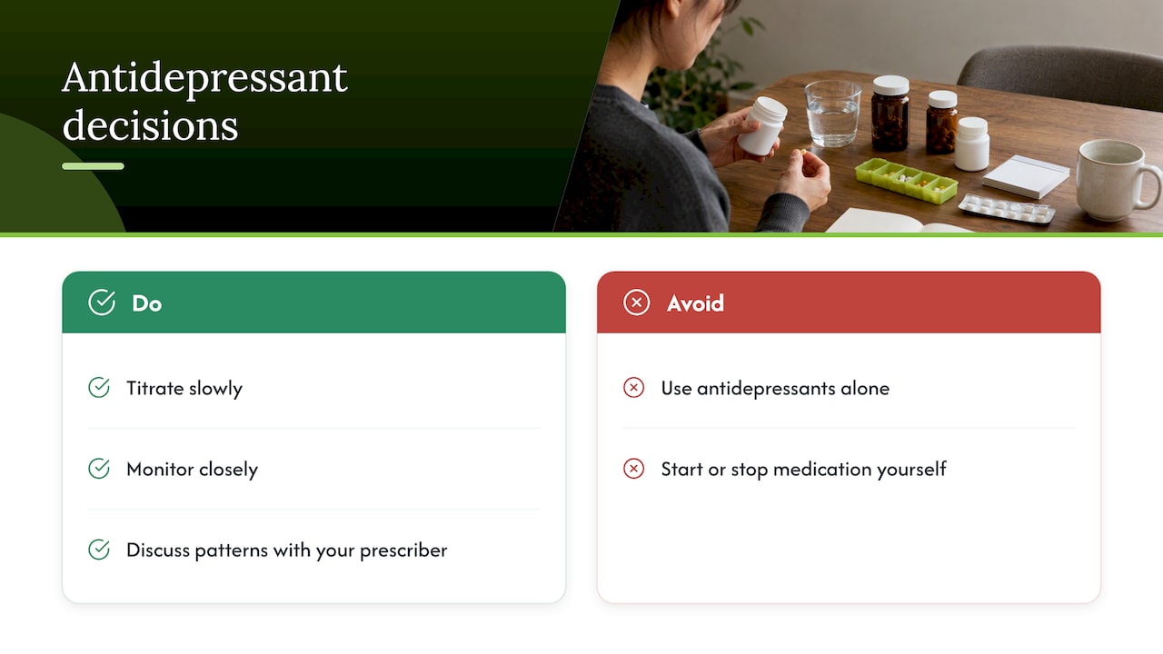 The antidepressant question — overview diagram
